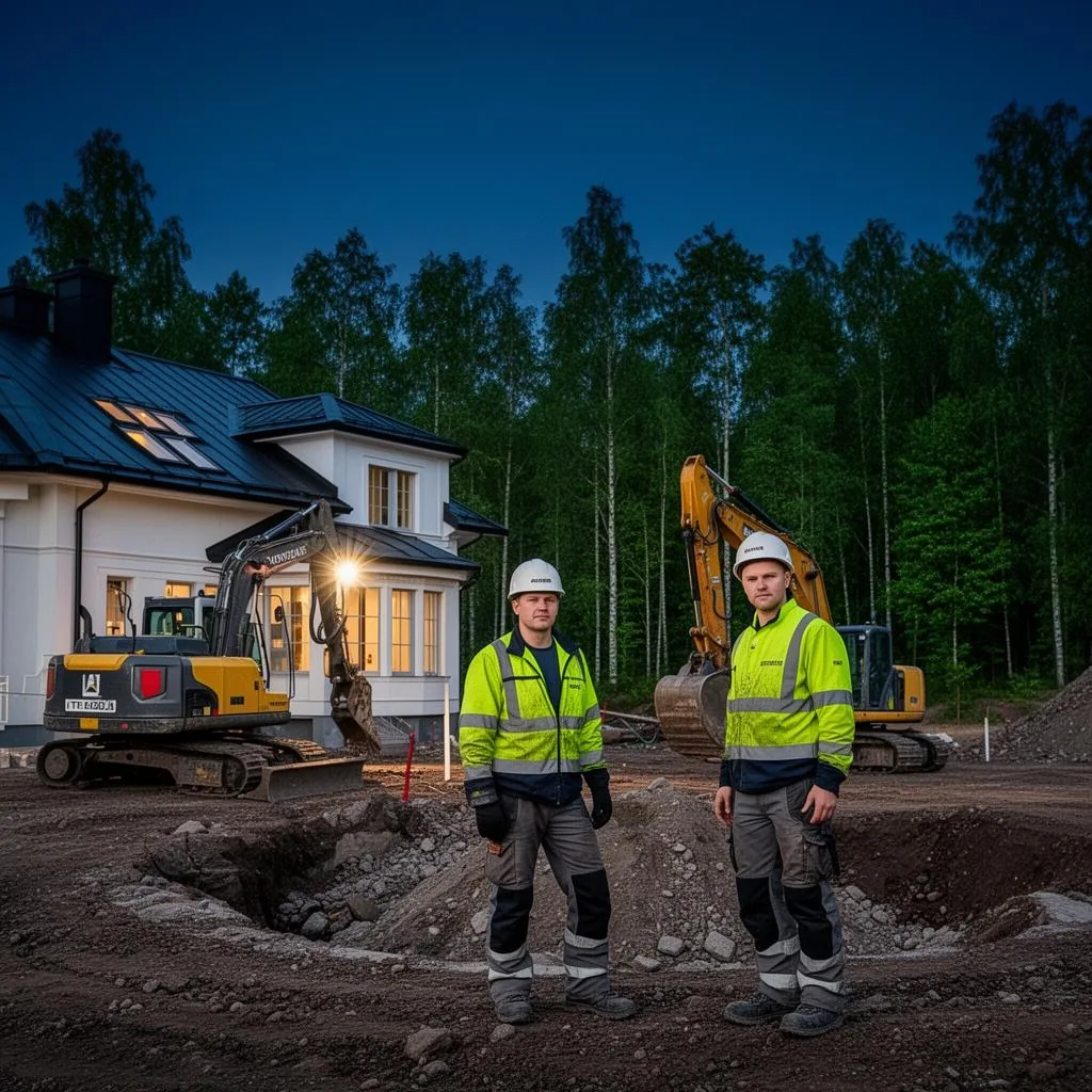 Niback Entreprenad team på plats i Stockholm